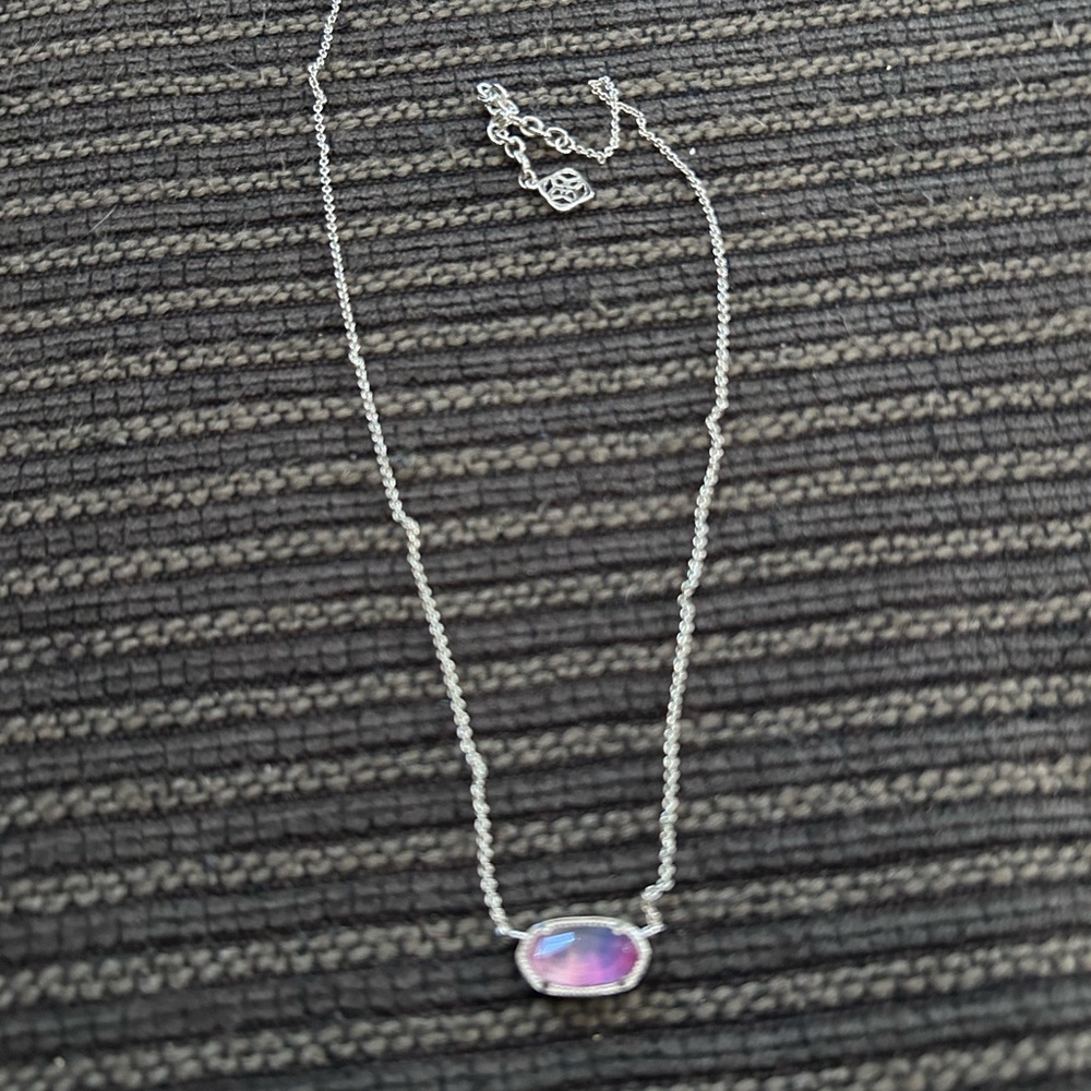 Kendra Scott Elisa Purple iridescent necklace, Like New